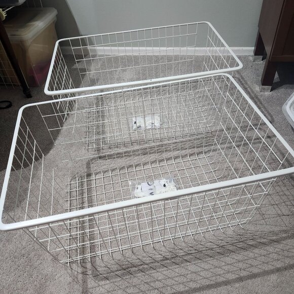 Set of 2 NEW IKEA Algot Large Wire Basket 23.5x15 x11.5 004.018.61 21174 Discont - Picture 8 of 8